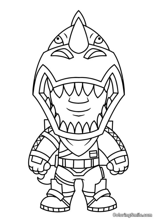 Fortnite Chibi Rex - Page de Coloriage