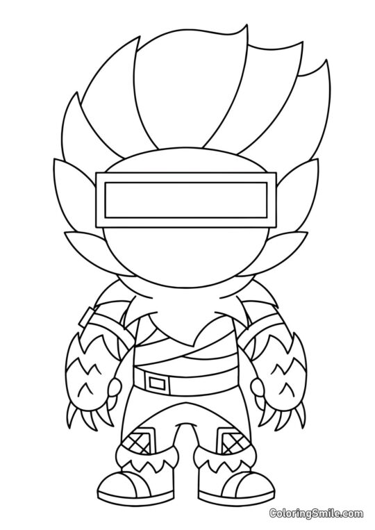 Fortnite Chibi Tireur de Neige - Page de Coloriage