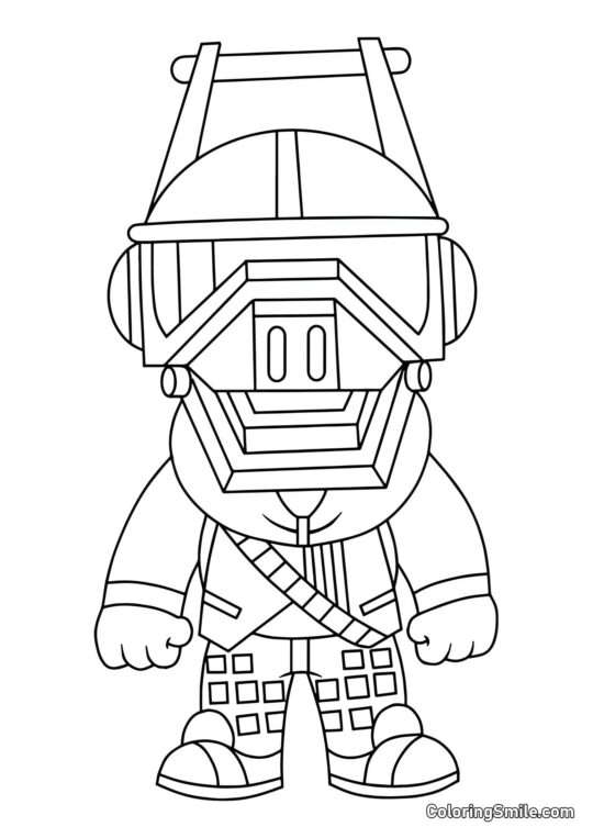 Fortnite Chibi Em C. Llama - Page de Coloriage