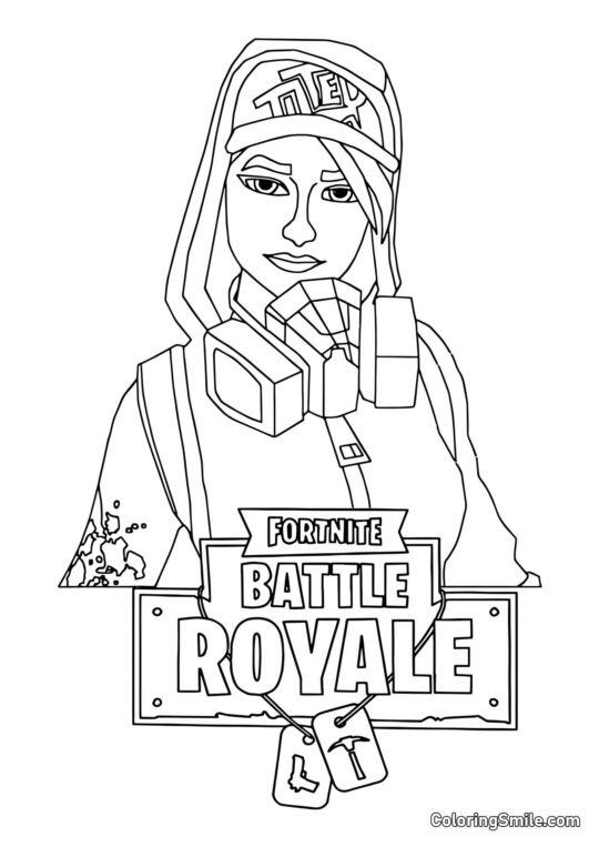 Fortnite Miss Banks - Page de Coloriage