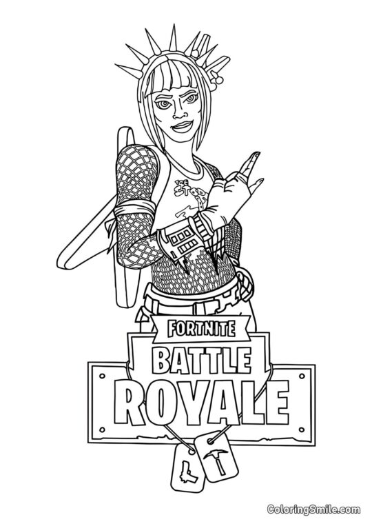 Fortnite Princesse Roche - Page de Coloriage