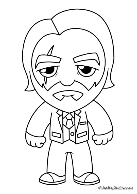 Fortnite Chibi Faucheur d&rsquo;Âmes - Page de Coloriage