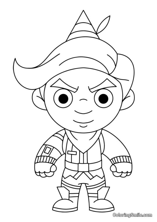 Fortnite Chibi Codename Elf - Page de Coloriage