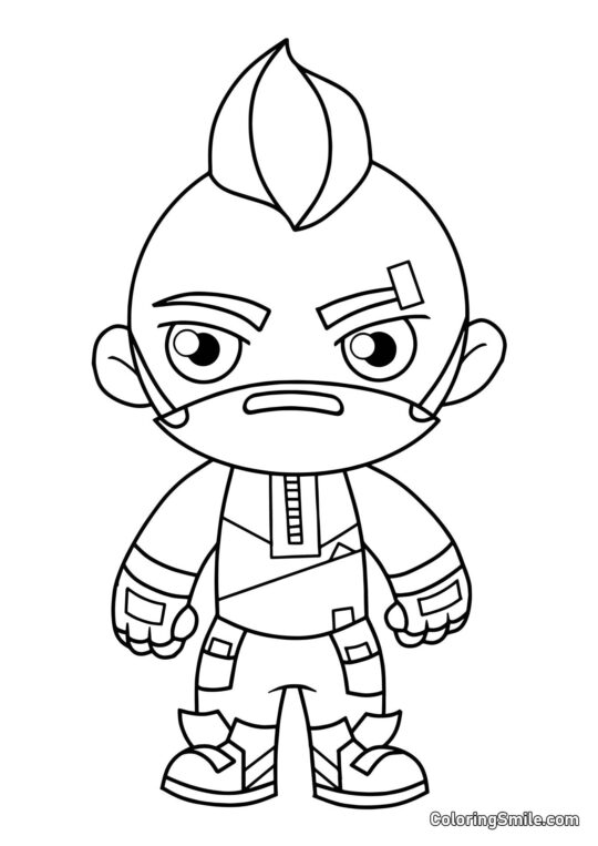 Fortnite Chibi Ronin - Page de Coloriage