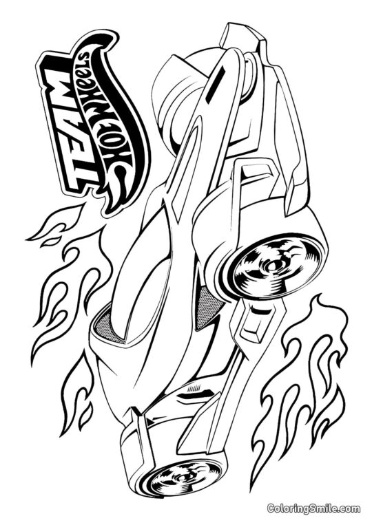 Course Hot Wheels - Page de Coloriage