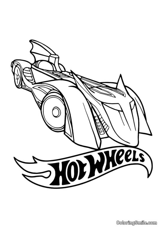 Hot Wheels Batmobile - Page de Coloriage