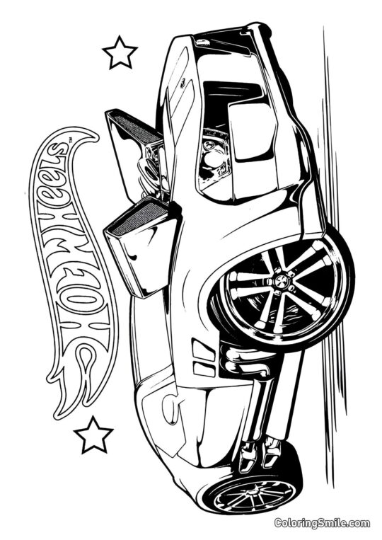 Hot Wheels Mustang - Page de Coloriage