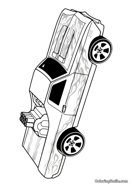 Hot Wheels Pickup - Page de Coloriage