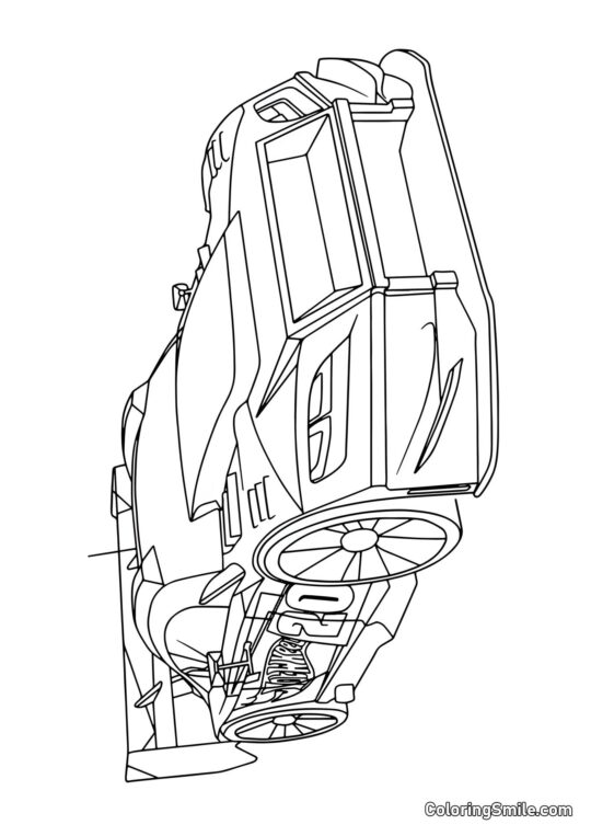 Voiture de Sport Hot Wheels - Page de Coloriage