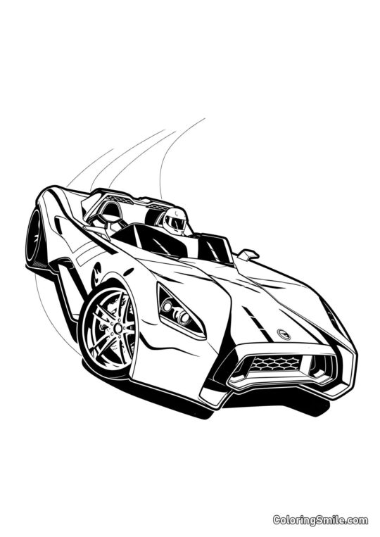Hot Wheels de Course - Page de Coloriage