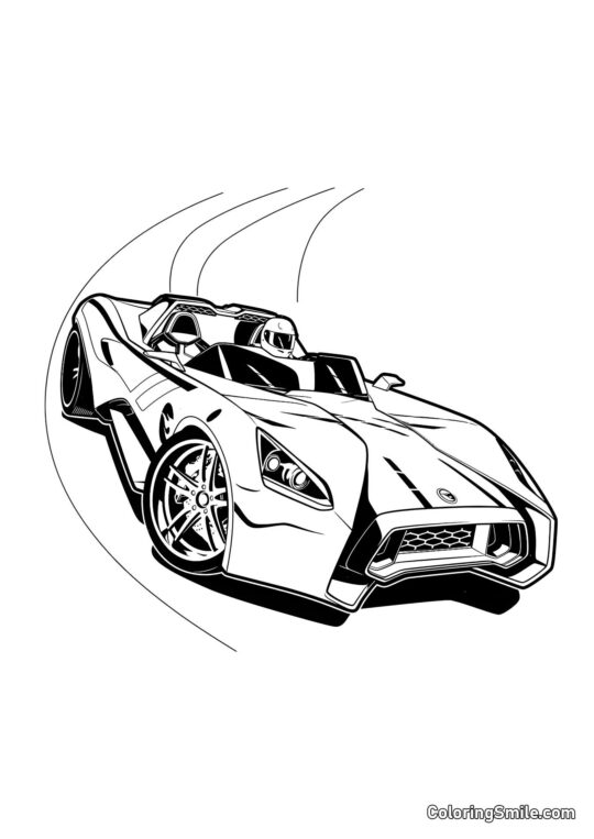 Hot Wheels Jaguar - Page de Coloriage