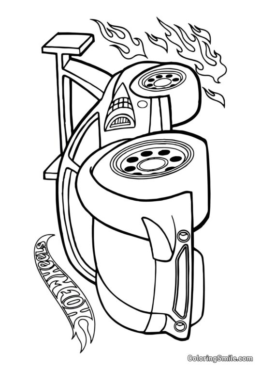 Hot Wheels pour Enfants - Page de Coloriage