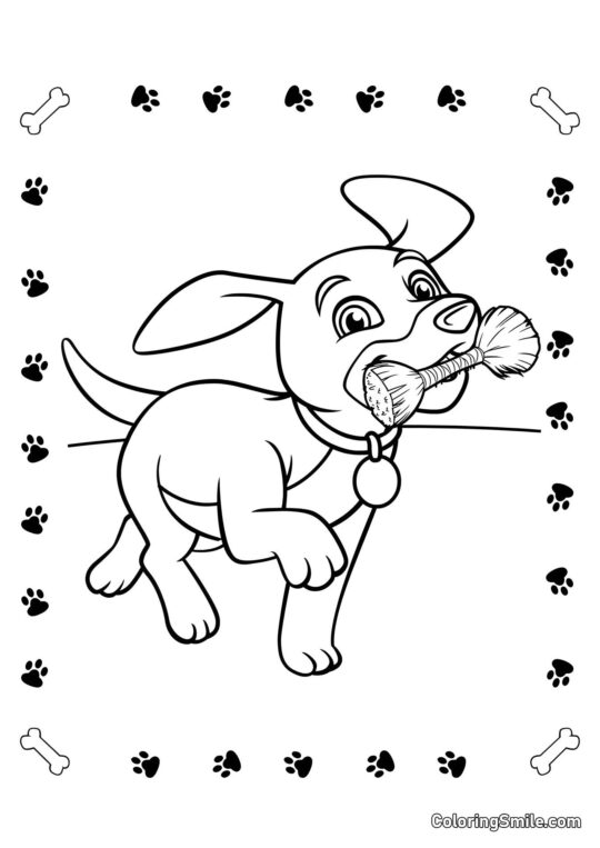 Chiot de Dora l&rsquo;exploratrice - Page de Coloriage