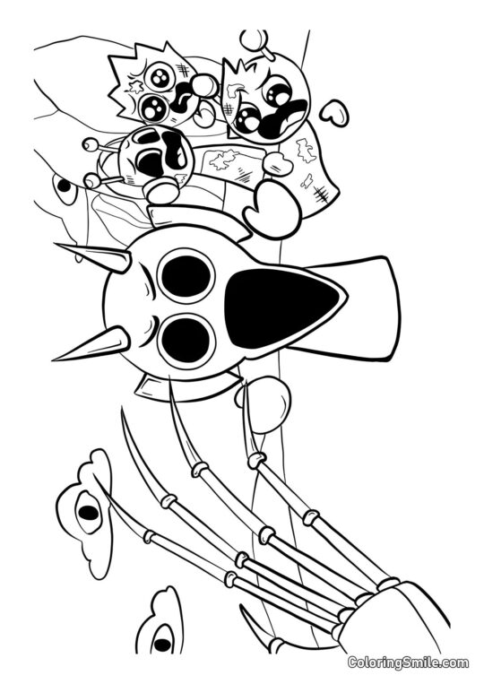 Horreur Sprunki Derpl avec des Amis Horreur Sprunki Derpl avec des Amis - Page de Coloriage