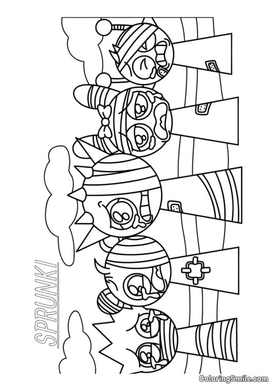 Sprunki Mutilé Sprunki Mutilé - Page de Coloriage