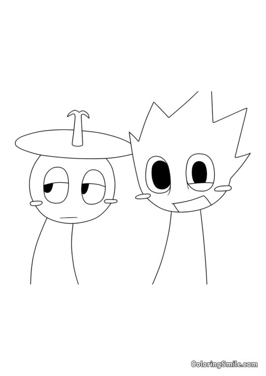 Sprunki Klyukr et OVAKS Sprunki Klyukr et OVAKS - Page de Coloriage