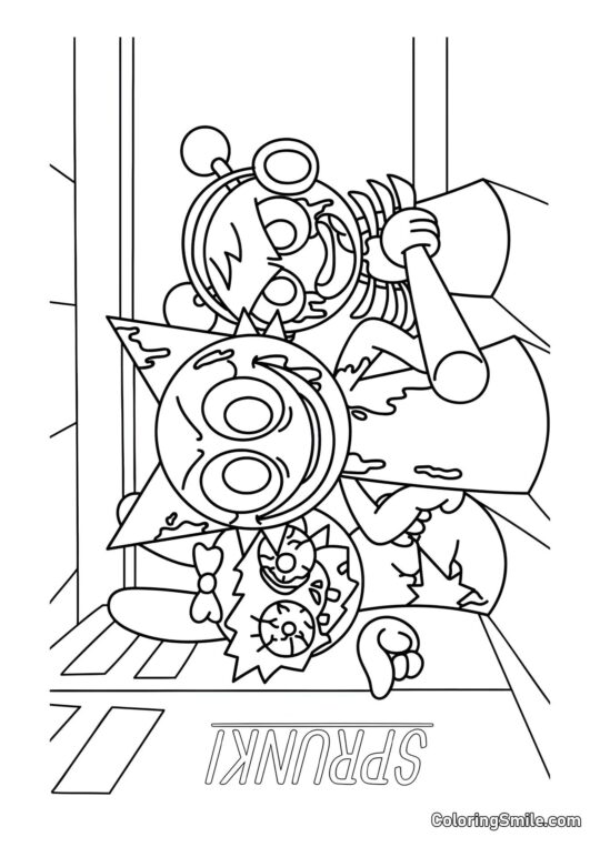 Sprunki Horrifique Maléfique Sprunki Horrifique Maléfique - Page de Coloriage