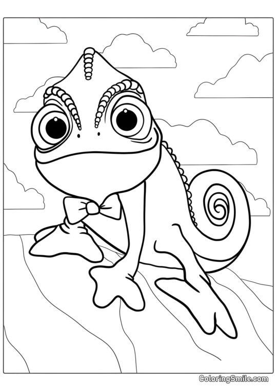 Caméléon Pascal - Page de Coloriage