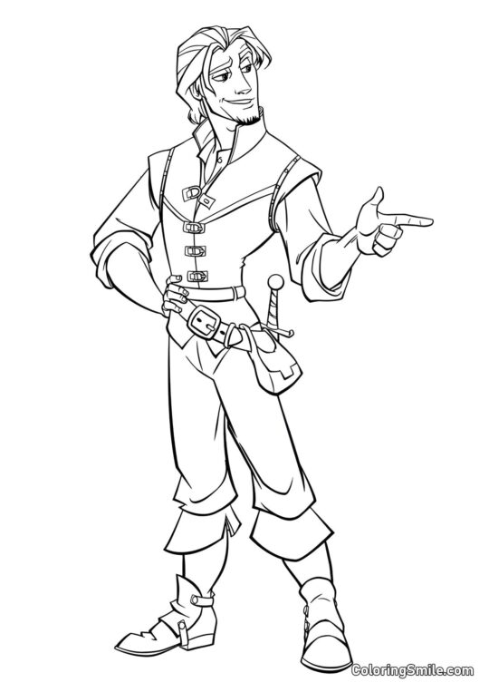 Flynn du film Raiponce - Page de Coloriage