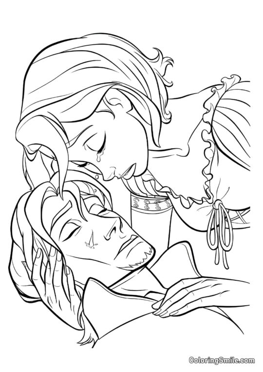 Les larmes de Raiponce - Page de Coloriage