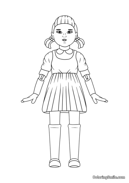 Poupée de Squid Game - Page de Coloriage