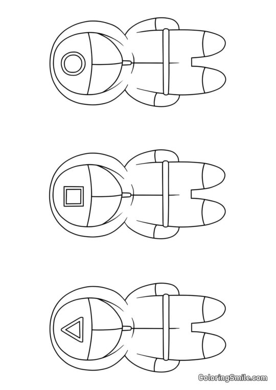 Sécurité de Squid Game - Page de Coloriage