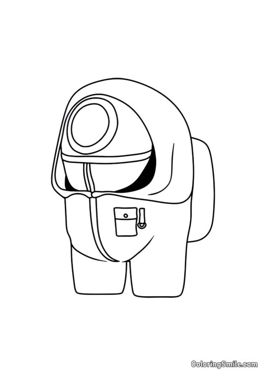 Among Us en style Squid Game - Page de Coloriage