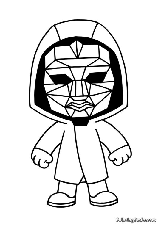 Patron Chibi de Squid Game - Page de Coloriage