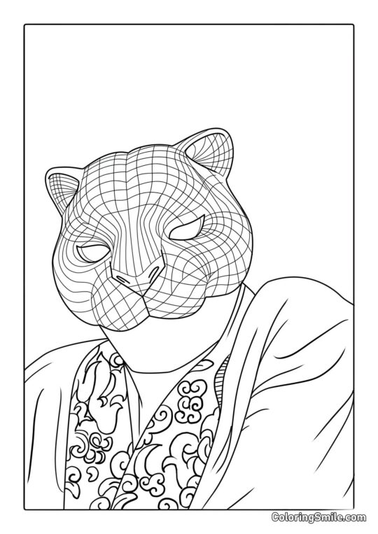 Spectateur de Squid Game - Page de Coloriage