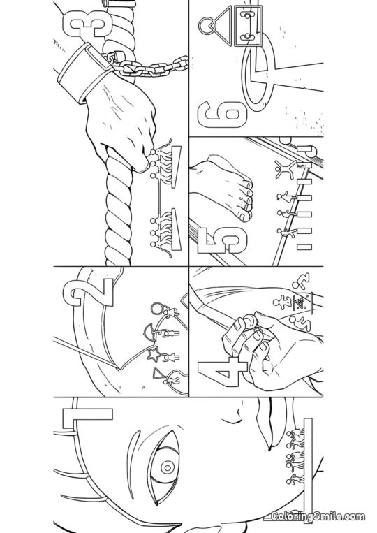 Tous les jeux de la saison 1 de Squid Game - Page de Coloriage