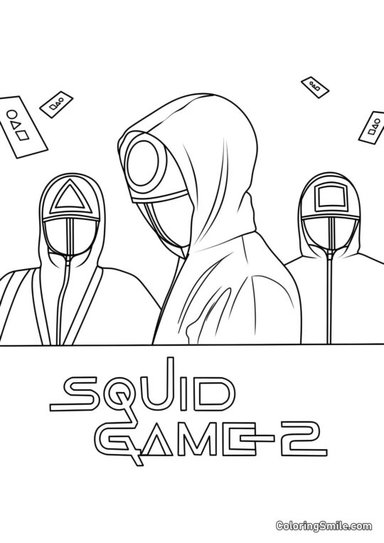 Service de sécurité de Squid Game 2 - Page de Coloriage