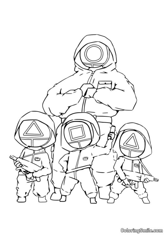 Travailleurs de Squid Game - Page de Coloriage