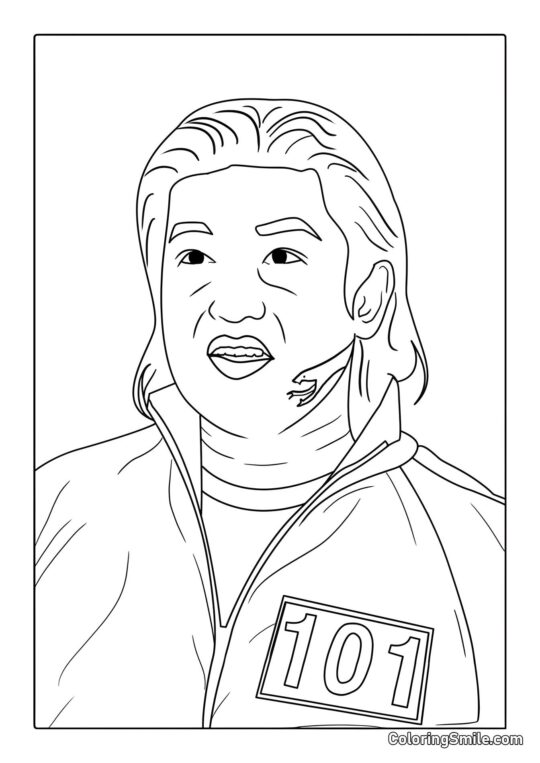 Joueur 101 de Squid Game - Page de Coloriage
