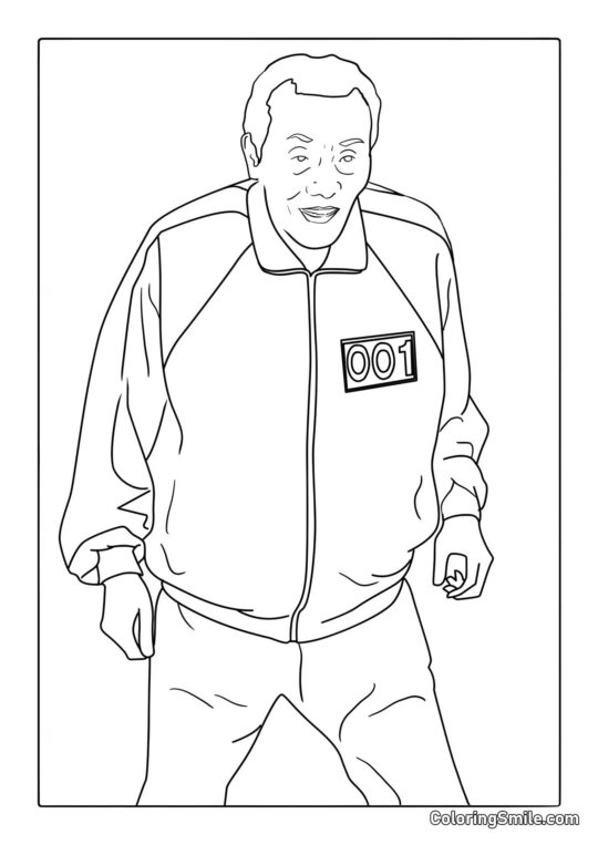 Joueur 001 de Squid Game - Page de Coloriage