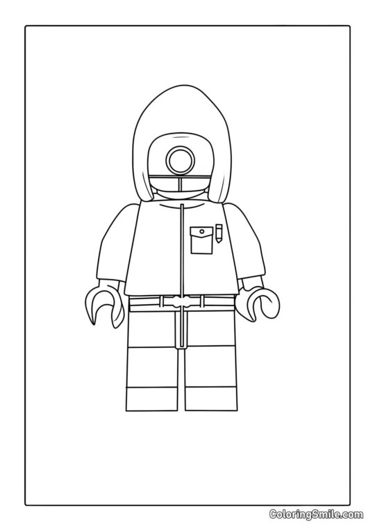 Garde de Squid Game en style Lego - Page de Coloriage