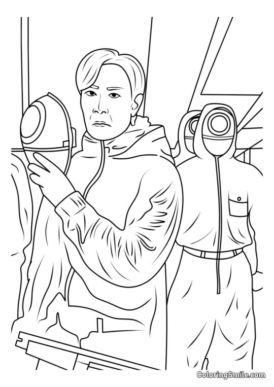 Son Gi-Hun de Squid Game 2 - Page de Coloriage