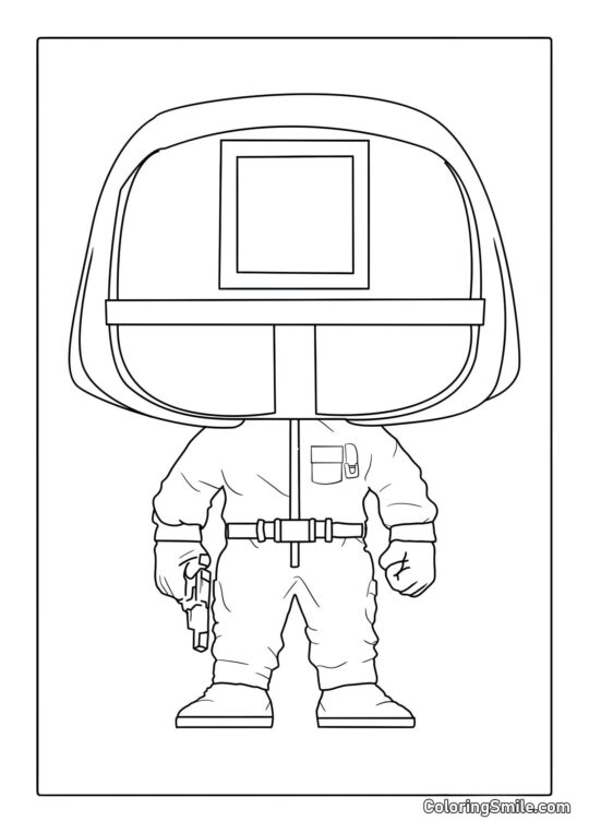 Garde Chibi de Squid Game - Page de Coloriage