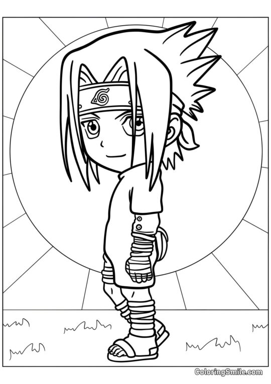 Chibi Sasuke - Page de Coloriage