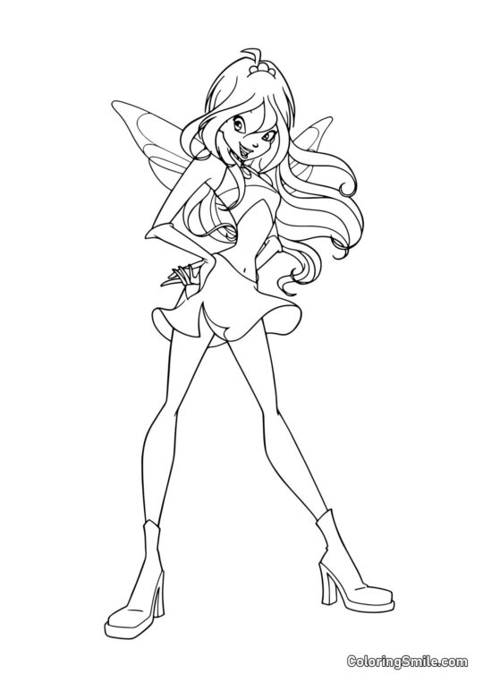 La Nouvelle Tenue de Bloom - Page de Coloriage