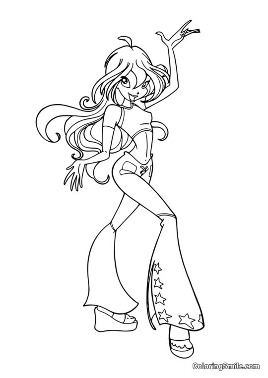 Bloom dans Son Jean Préféré - Page de Coloriage