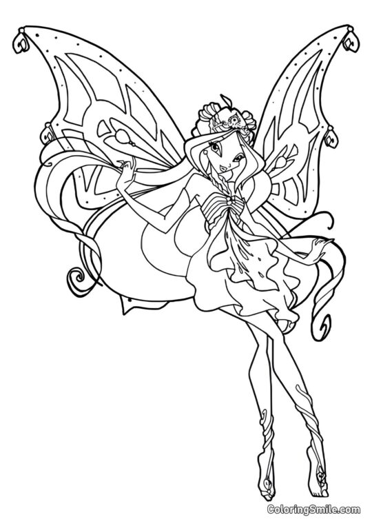 Fée Flora de Winx - Page de Coloriage