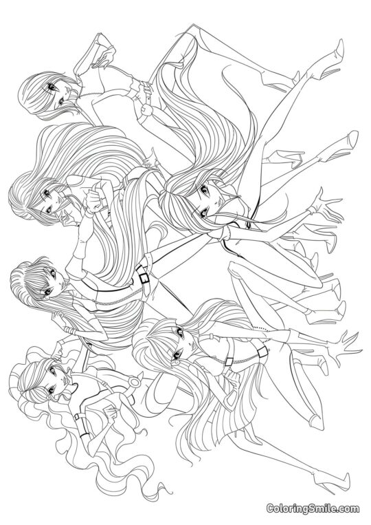 Affiche des Espions Winx - Page de Coloriage