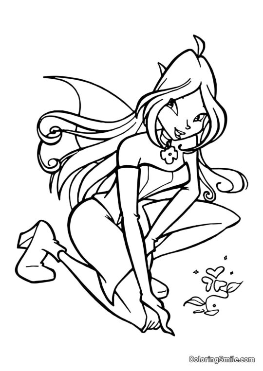 Flora – La Bonté Même - Page de Coloriage