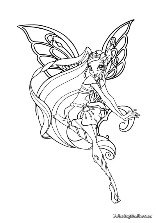 Winx Stella Enchantix - Page de Coloriage