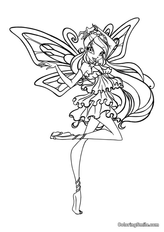 Winx Bloom Enchantix En Pleine Longueur - Page de Coloriage