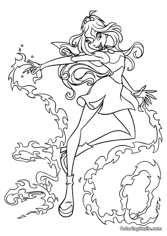 Bloom Magique - Page de Coloriage