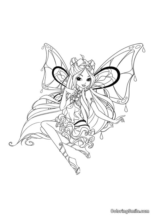 Winx Flora Saison 8 - Page de Coloriage