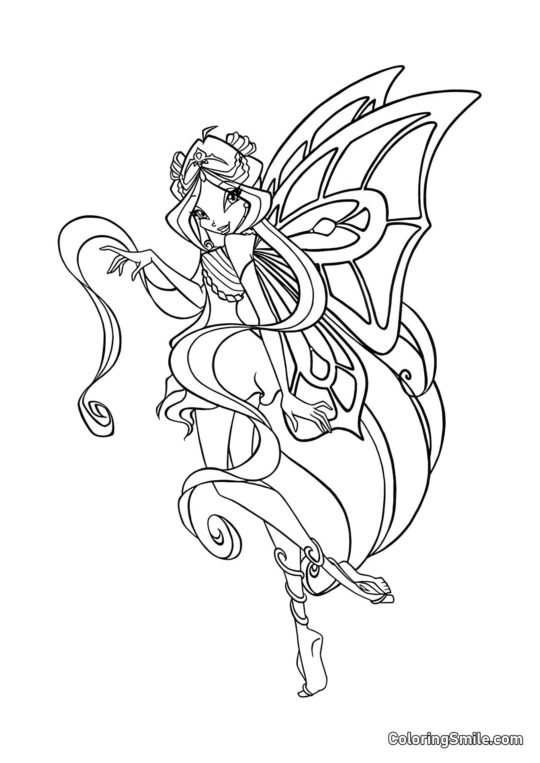 Winx Flora Enchantix - Page de Coloriage