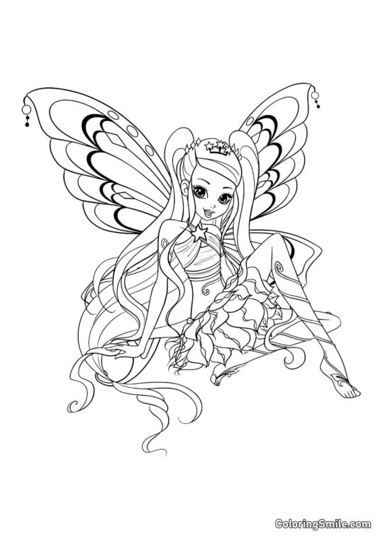 Winx Stella Saison 8 - Page de Coloriage