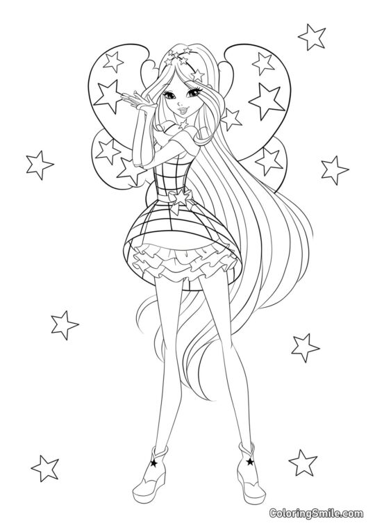 Winx Flora Cosmix - Page de Coloriage